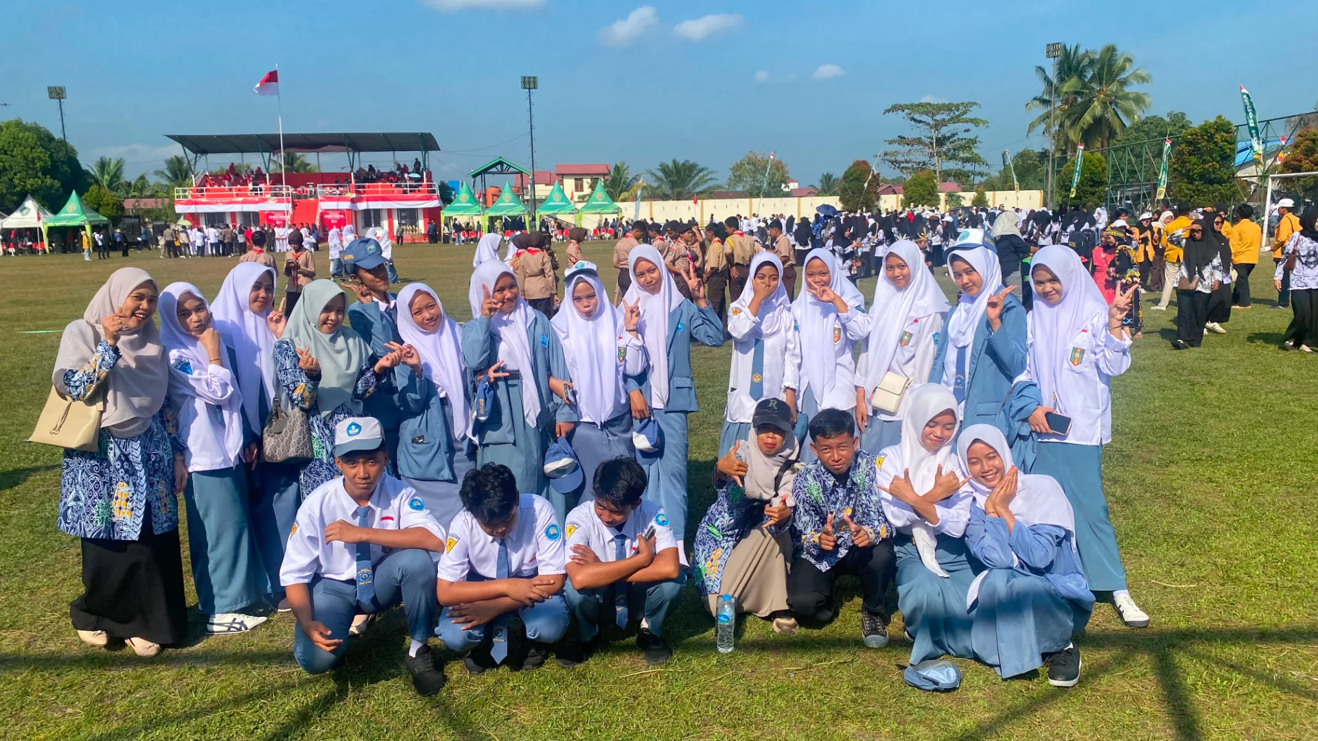 SMK Muhammadiyah 1 PPU Ikut Andil dalam Upacara Peringatan HUT Kemerdekaan RI ke-81 di Kecamatan Babulu