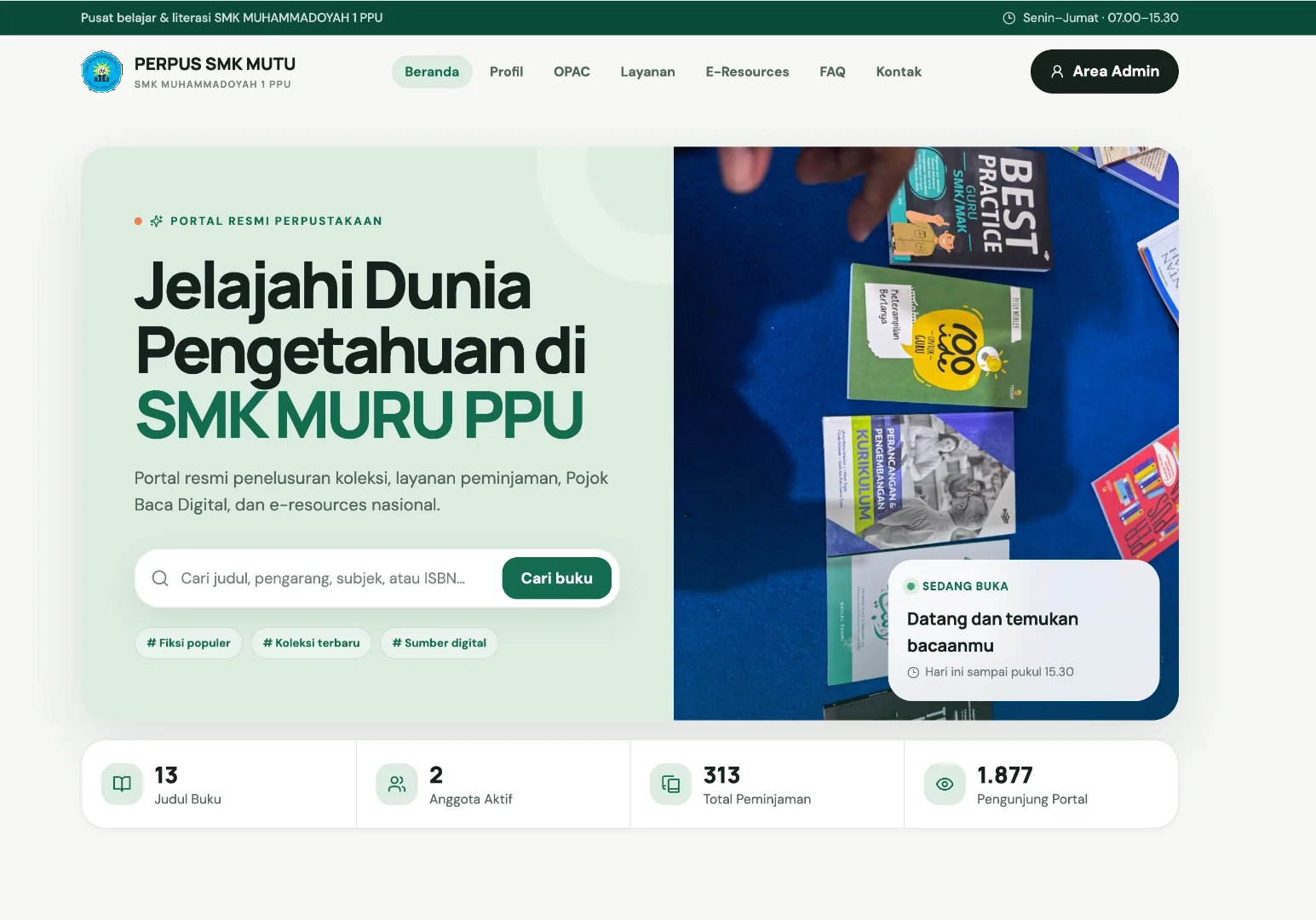 Wujudkan Transformasi Digital dan Literasi Modern, SMK MUTU PPU Resmi Luncurkan Portal Perpustakaan Digital