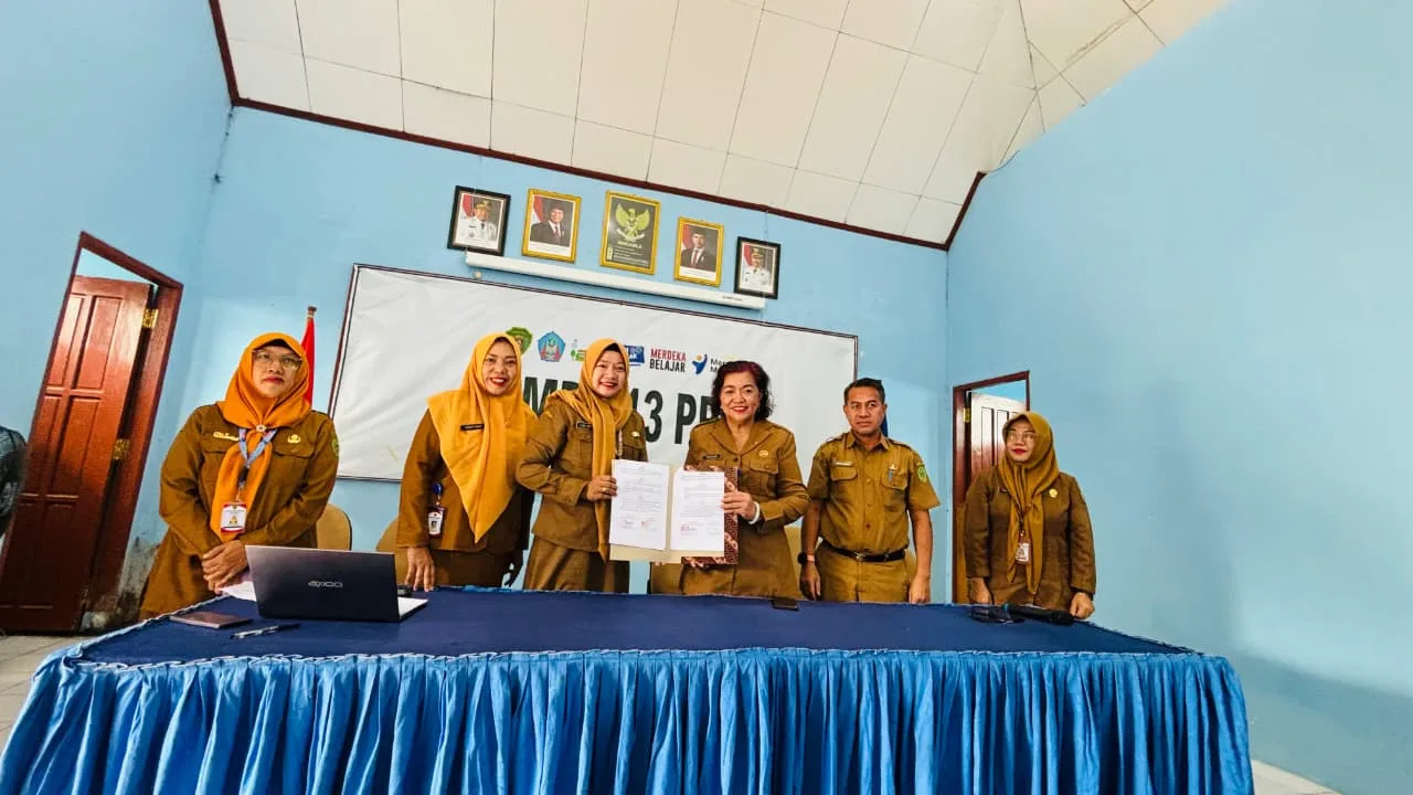 Teken MoU SMPN 3 PPU dengan DP3AP2KB Kabupaten Penajam Paser Utara